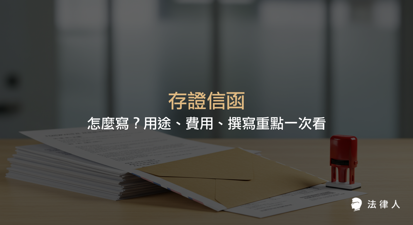 存證信函的定義、用途、費用計算方式，以及撰寫重點與常見範例，幫助讀者快速掌握存證信函的法律應用與實務操作。