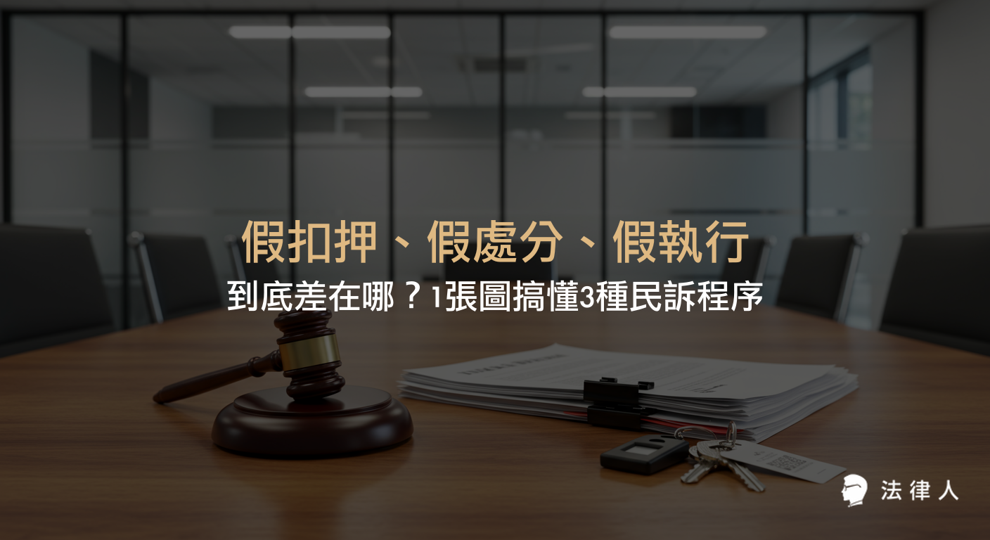 說明假扣押、假處分、假執行三種民事訴訟程序的定義、適用情境、主要差異與保障債權人權利的方式，幫助讀者快速分辨各自的法律用途與程序重點。