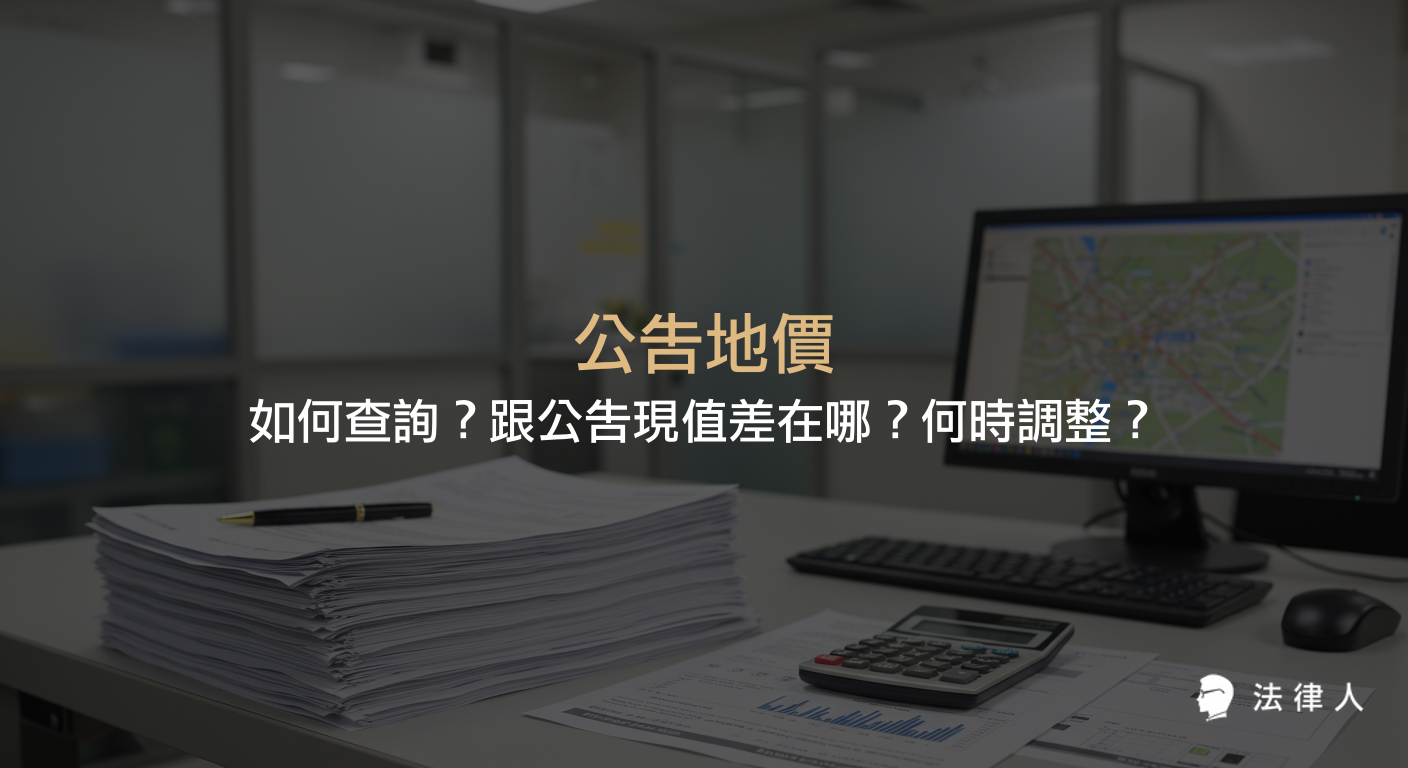 說明公告地價的定義、查詢方式、與公告現值的差異，以及公告地價的調整時間與其作為地價稅課徵基礎的相關規定。