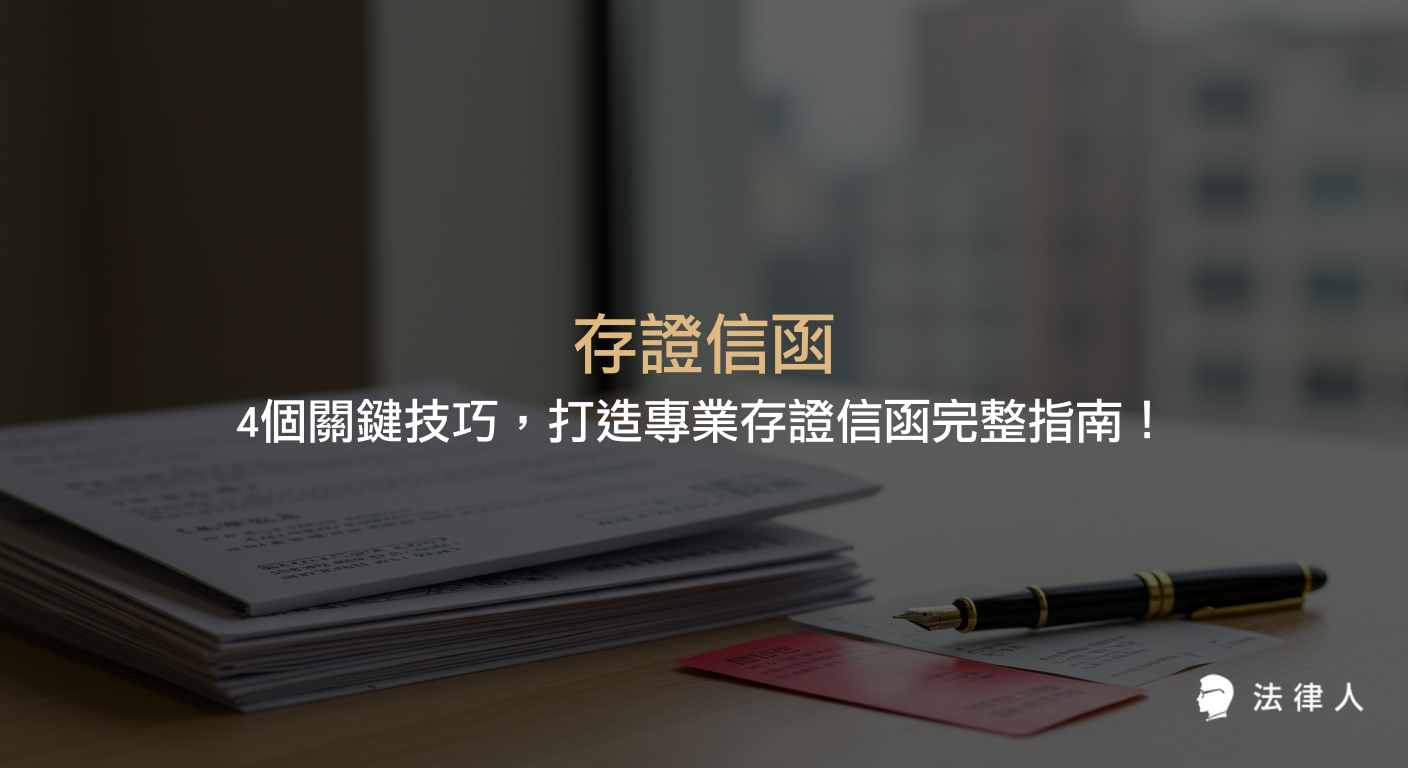 存證信函的定義、法律功用、撰寫步驟與技巧，以及租房、押金、借貸等常見案例解析，並說明最新費用與法律規定，協助讀者掌握存證信函的實務應用重點。