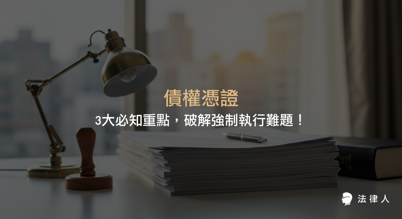 債權憑證的定義、時效規定、聲請流程與法律依據，完整解析債權憑證在強制執行程序中的關鍵作用與最新法律修正重點。