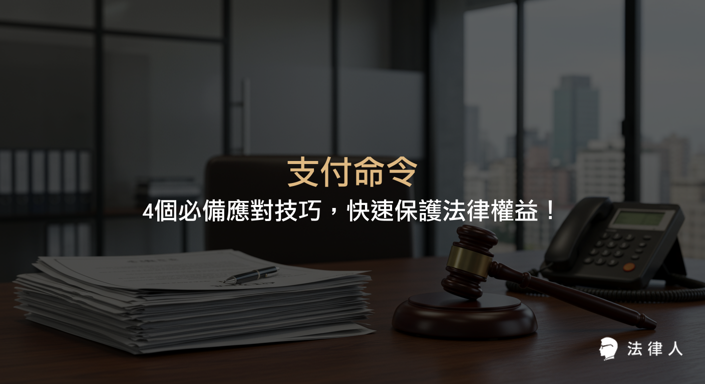 支付命令的法律定義、應對流程、異議提出時限與常見錯誤防範，協助讀者掌握查證真偽、提出異議及後續法律救濟等核心技巧，快速保障自身權益。