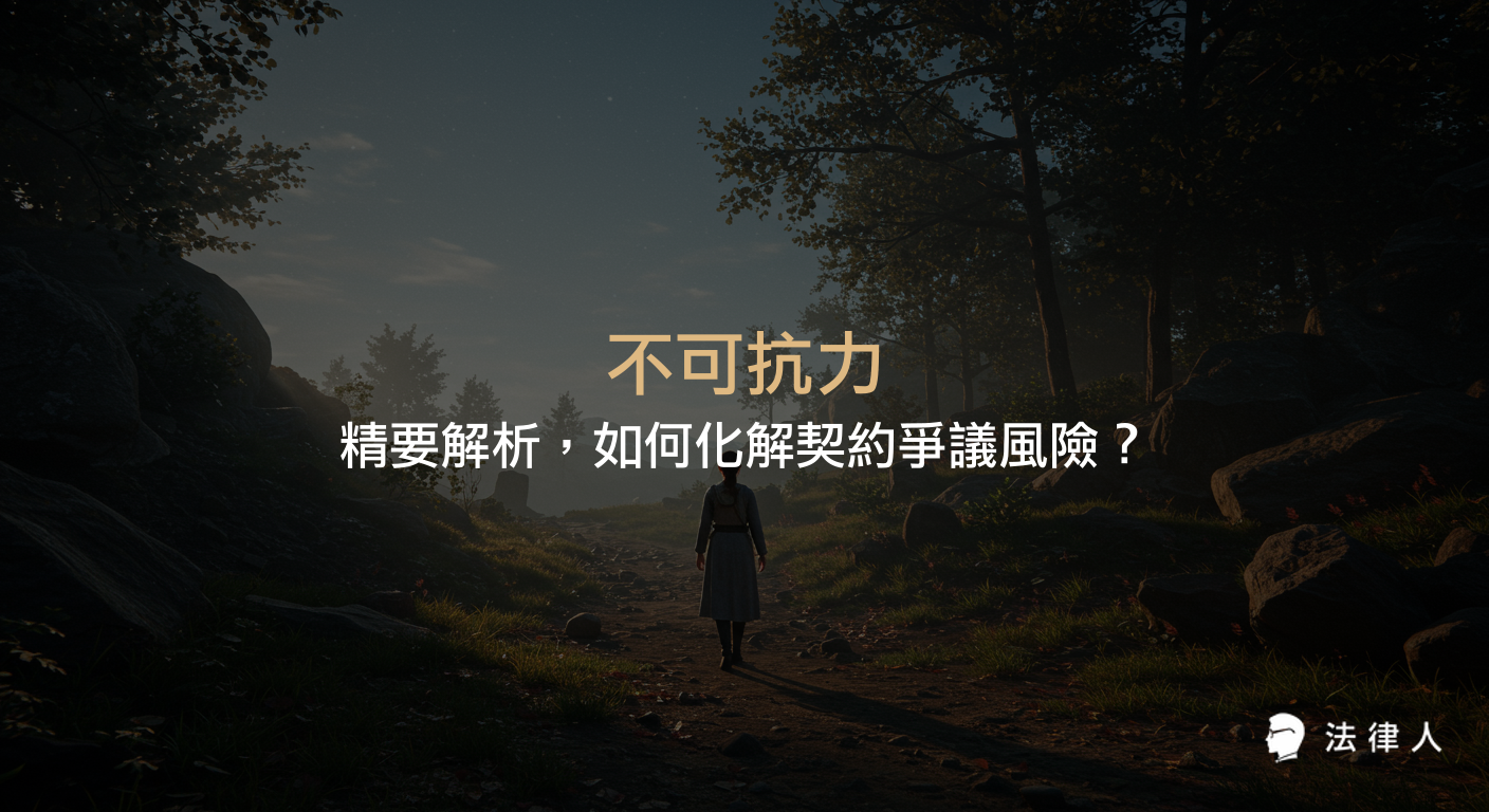 不可抗力的法律定義、適用範圍、契約條款設計與風險管理建議，專家解析如何運用不可抗力條款有效化解契約爭議與降低法律風險。