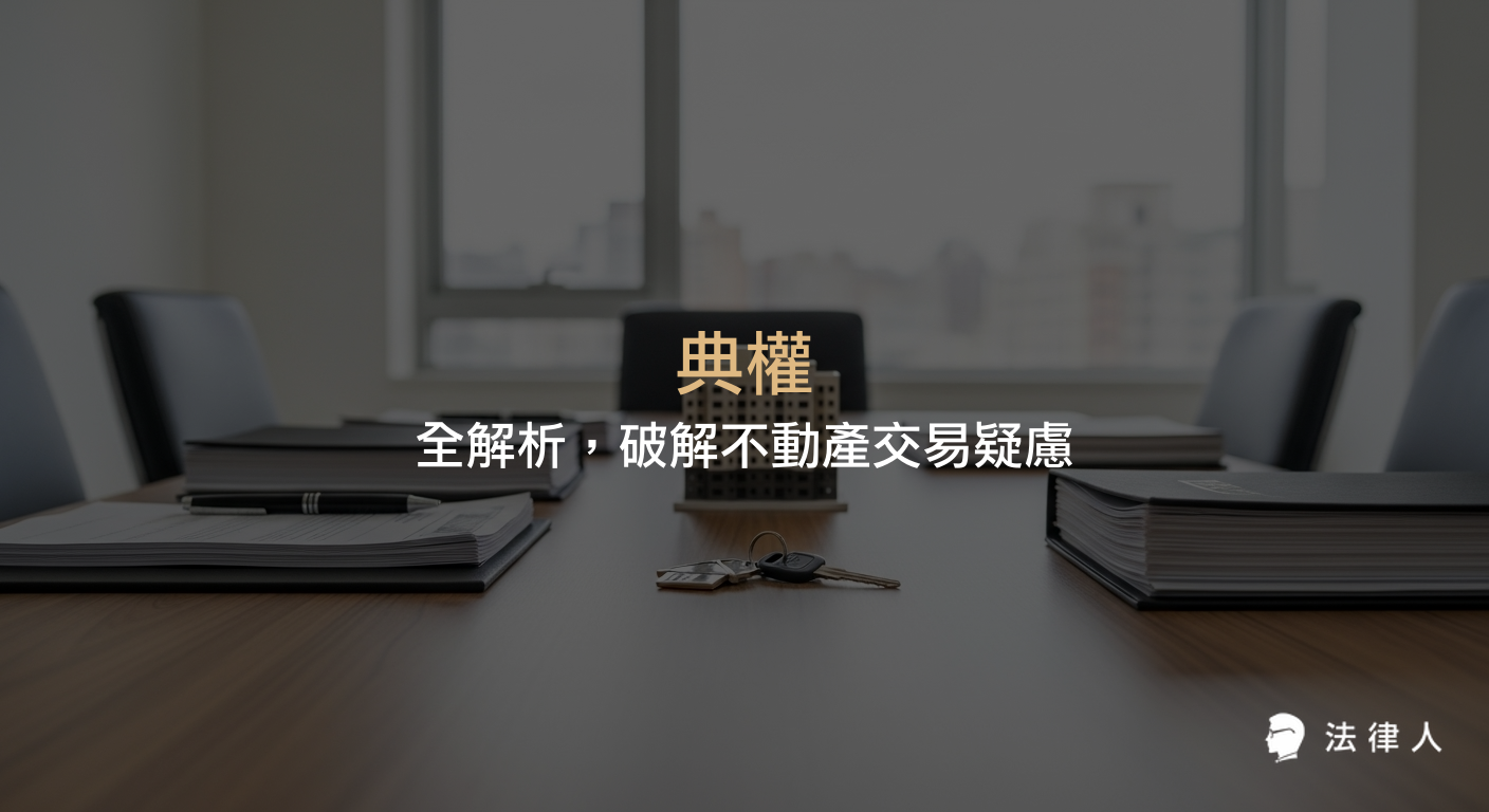 典權的定義、法律規範、與抵押權的差異，並說明典權在不動產交易中的操作步驟、回贖權、絕賣條款及實務應用，協助讀者徹底理解典權核心概念與實務重點。